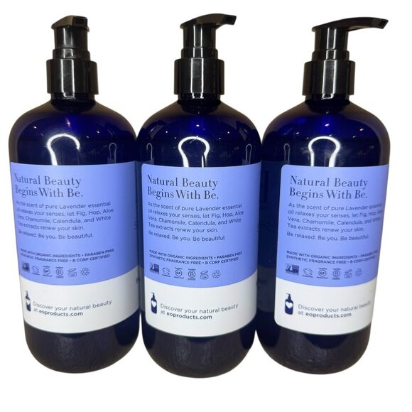 Lot Of 3 EO Shower Essential Oils Gel French Lavender Be Relaxed 16 fl oz - Picture 3 of 3